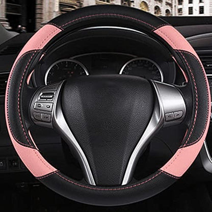 Leather Car Steering Wheel Cover