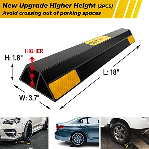 New Updated 18" 2 Packs Heavy Duty Parking Stopper for Garage
