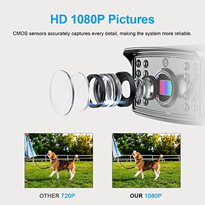 HD 1080P 7" Wired Backup Camera System Rear and Side Coverage