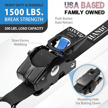 USA Based Retractable Ratchet Straps (2 Count)