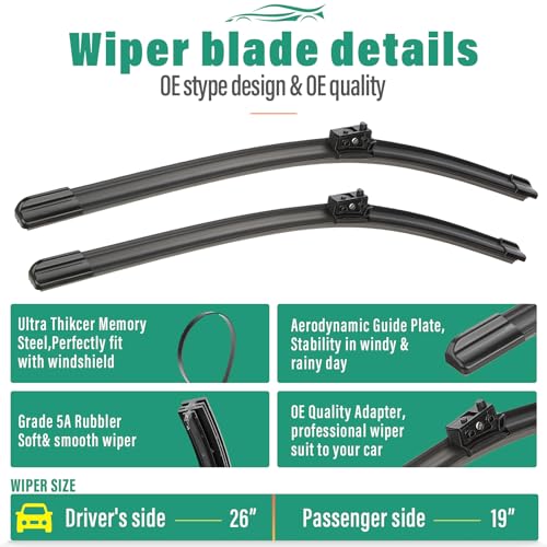 Windshield Wiper Blades Replacement for Mercedes