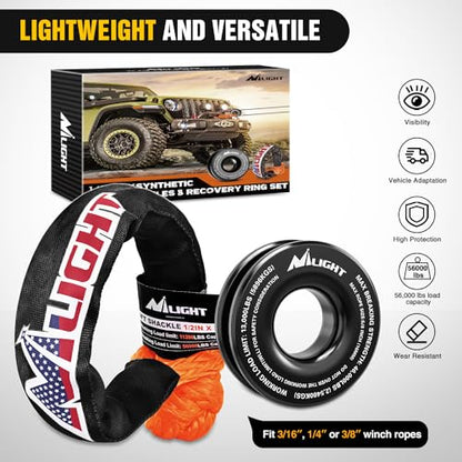 Synthetic Soft Shackle & Recovery Ring Kit