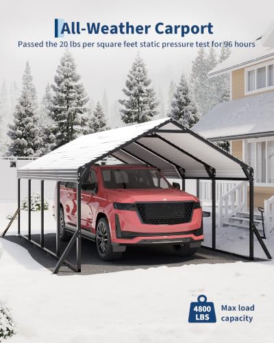 12x20x9 ft Metal Carport