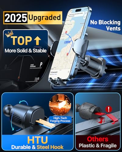 Upgraded Strongest Suction No Block View Bendable Arm Car Phone Holder