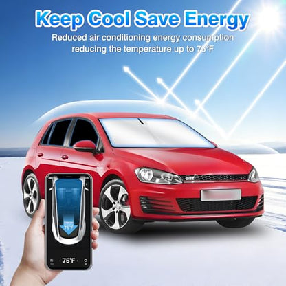 Windshield Sun Shade for Volkswagen Golf MK7 2013 (8 Count)
