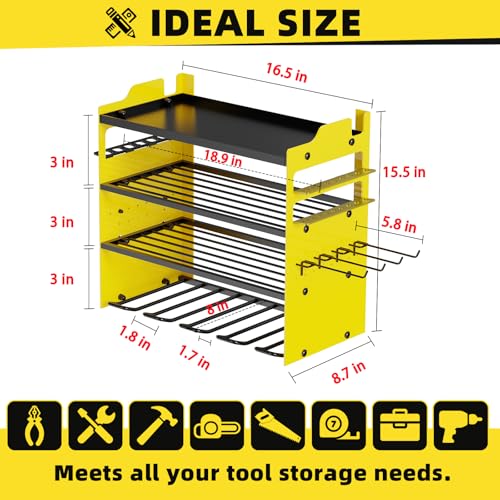 Power Tool Organizer Wall Mount with 4