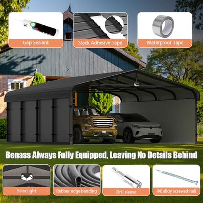 20x20 Heavy Duty Metal Carport Canopy