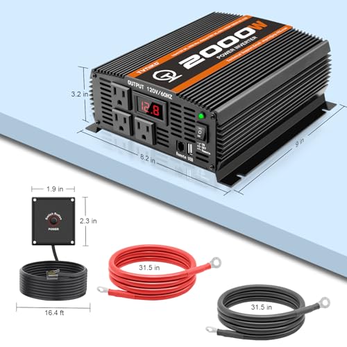 2000 Watt car Power Inverter 12V to 110V