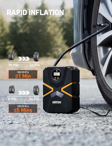 S1 Tire Inflator Portable Air Compressor 12V DC with Digital Gauge
