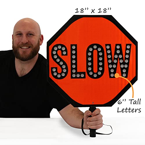 LED STOP SLOW Paddle