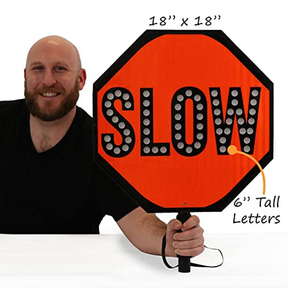 LED STOP SLOW Paddle
