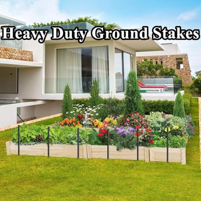 16 Inch Rebar Stakes 30 Pack Heavy Duty Ground Anchors with Chisel Point End Long Straight Steel Tent Stakes 3 (30 Count)