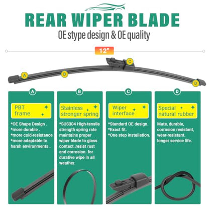 Windshield Wiper Blades Replacement for Volkswagen VW Atlas