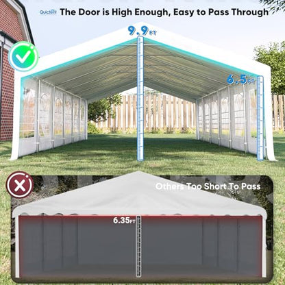 20x30ft Heavy Duty Party Tent Outdoor Canopy with Mesh Windows