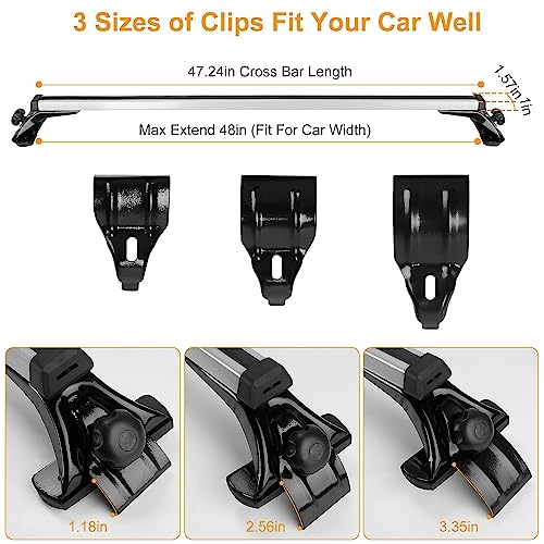 2Pcs Universal Roof Rack Cross Bars (2 Count)