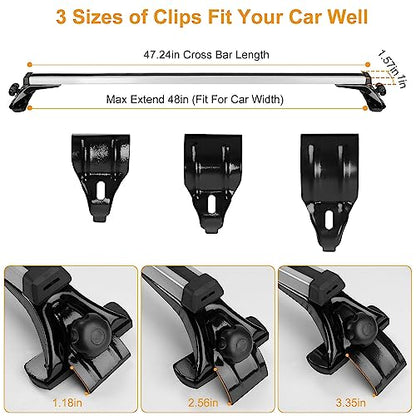 2Pcs Universal Roof Rack Cross Bars (2 Count)
