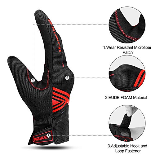 Motorcycle Gloves Breathable Mesh Touchscreen Hard Knuckles