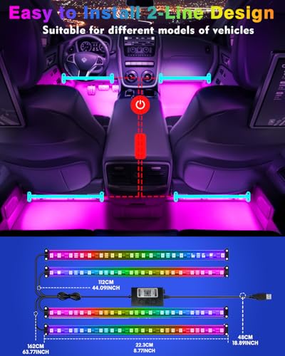 Car Led Strip Lights (4 Count)