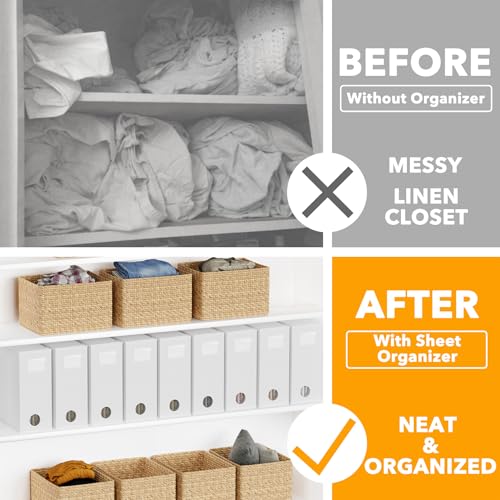 9 Pack Bed Sheet Organizers and Storage (9 Count)