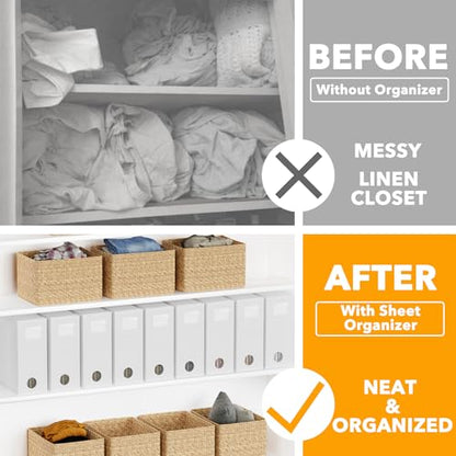 9 Pack Bed Sheet Organizers and Storage (9 Count)