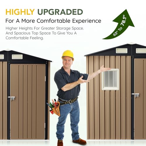 Outdoor Steel Storage Shed with Floor Frame