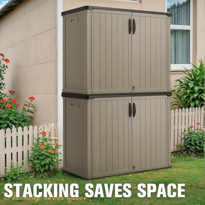 Outdoor Storage Cabinet with Lockable Doors