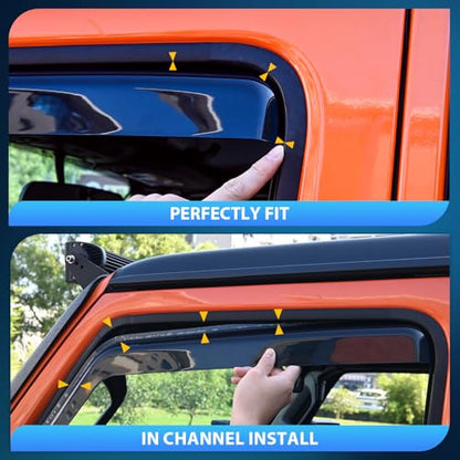 Window Rain Guards for Ram 2500 3500 Crew Cab 2019