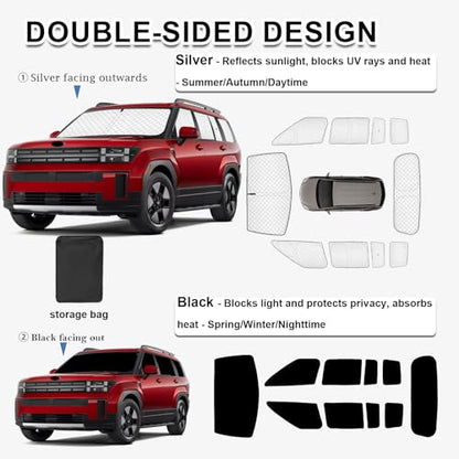 10pcs Thicken Sun Shades for Hyundai Santa Fe 2024