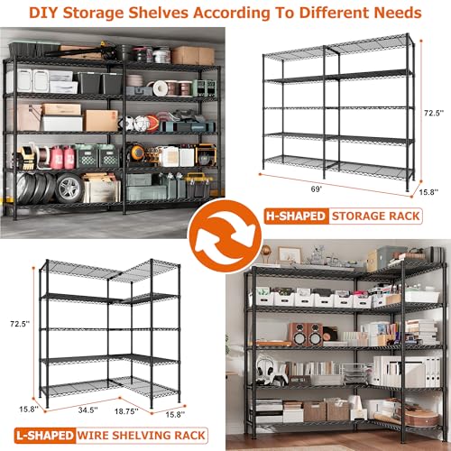 5 Tier Heavy Duty Storage Shelving Unit