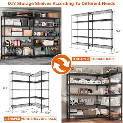 5 Tier Heavy Duty Storage Shelving Unit