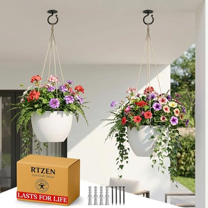 Plant Hangers Outdoor or Indoor Heavy Duty Wall Bracket Hooks (2 Count)
