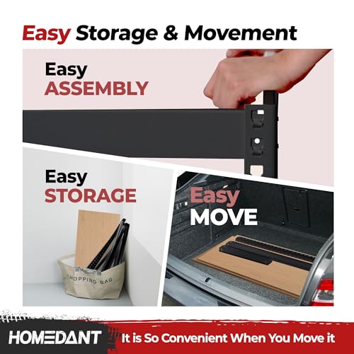 Black 47.7" W 5 Tier Storage Shelves Garage Shelving Unit Metal