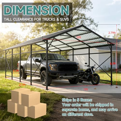 Redlife 11x22 FT Metal Carport