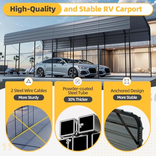 14x30x13 FT RV Metal Carport