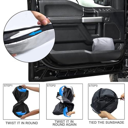 Foldable Front Windshield Sunshade fit for F150 2015