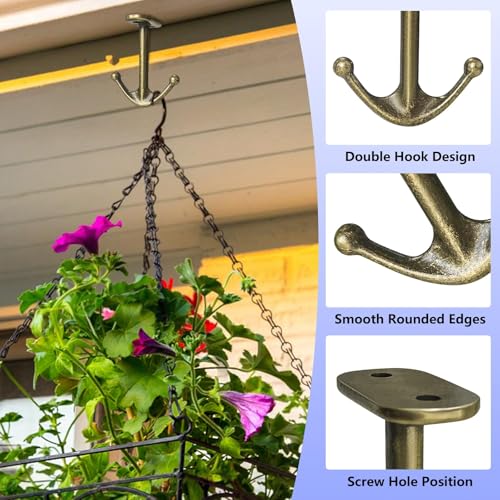Ball Two Prong Ceiling Hook for Closet Top Bathroom Kitchen Cabinet Garage Pack of 8 (8 Count)