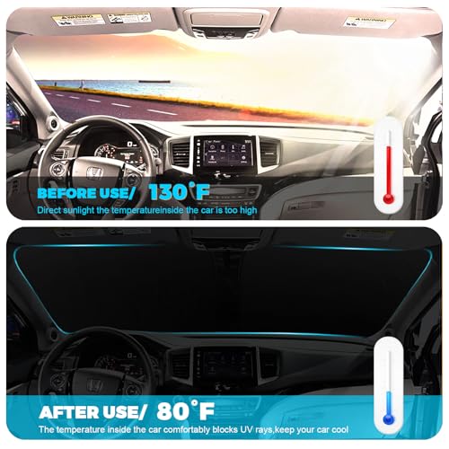 Foldable Front Windshield Sunshade fit for Honda Ridgeline 2017