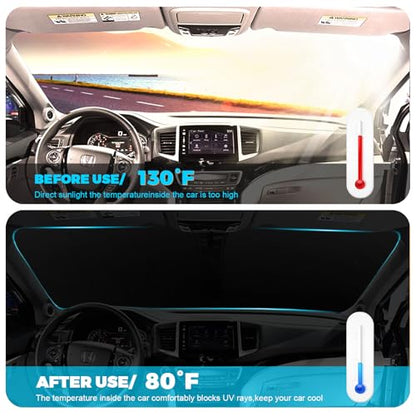 Foldable Front Windshield Sunshade fit for Honda Ridgeline 2017