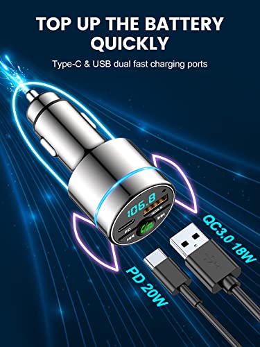 FM Transmitter for Car Bluetooth 5.3