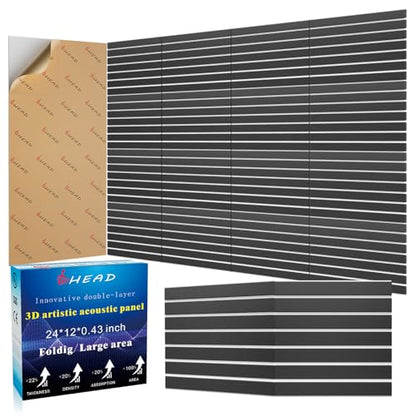 6 Pack 2 Layer Fold Soundproof Wall Panels