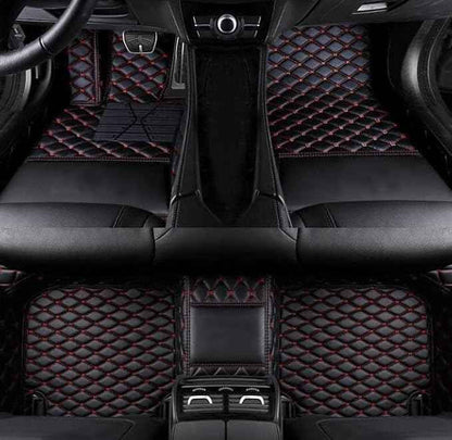 SARAHS Customized car Floor mats -Suitable for 99% of Cars, SUVs, and Trucks - car Pads to Protect Vehicle Interior Floor Accessories (Black red)