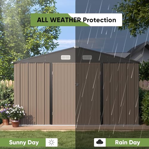 10x10 FT Outdoor Storage Shed with Floor Frame