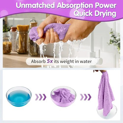 Purple Microfiber Cleaning Cloth (12 Count)