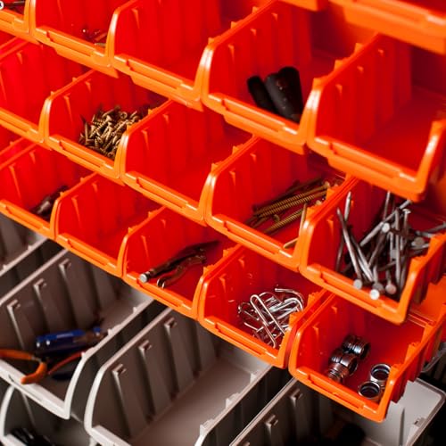 Rolling Storage Bin Rack & Parts Organizer
