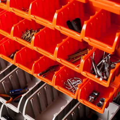 Rolling Storage Bin Rack & Parts Organizer