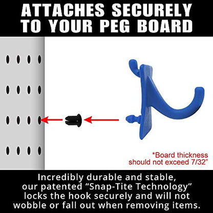 PegPro® J Hooks Kit for Standard “Wood Fiber” pegboard (24 Count)