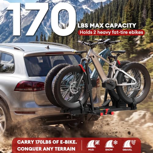 Hitch E Bike Rack with Ramp (2 Count)
