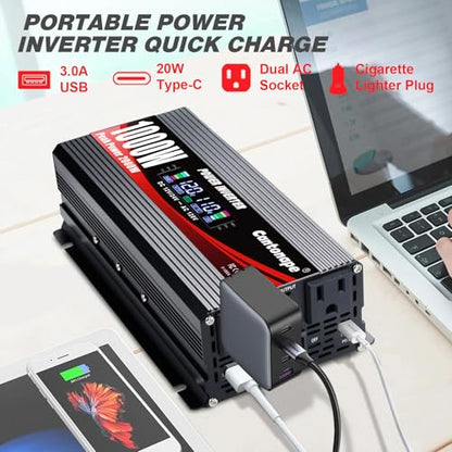 1000W Car Power Inverter DC 12V to 110V