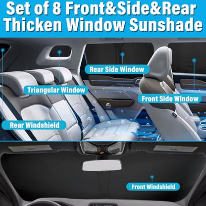 8pcs Full Window Sun Shades Custom Fit for Honda CR (8 Count)