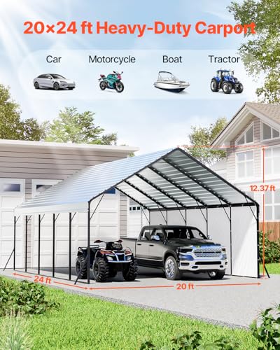 20x24 ft Heavy Duty Metal Carport